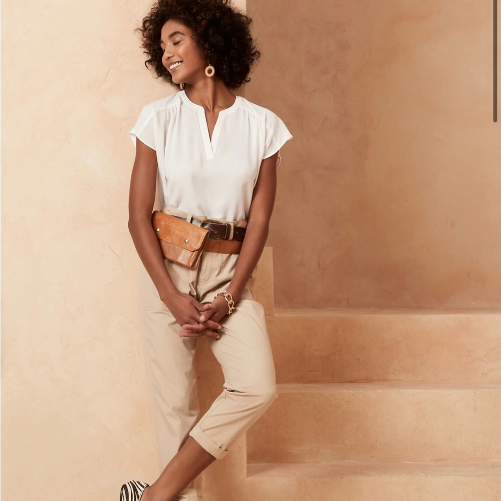 Banana republic white blouse
